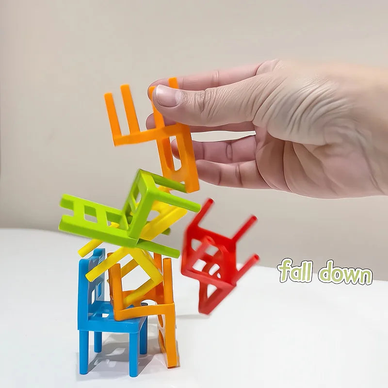 24-42pc children's puzzle folding chair toy parent-child interactive game for kids chair stack party game juego social games