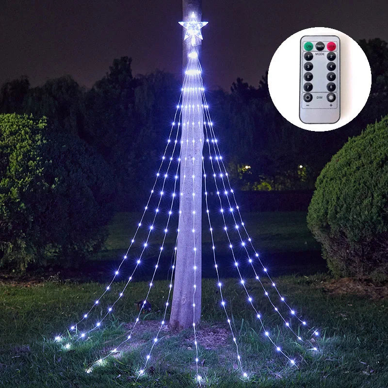 Animated Lightshow Cone Christmas Tree Led Yard Light Led String Lights Waterproof IP44 Home Xmas Outdoor Decoration EU Plug