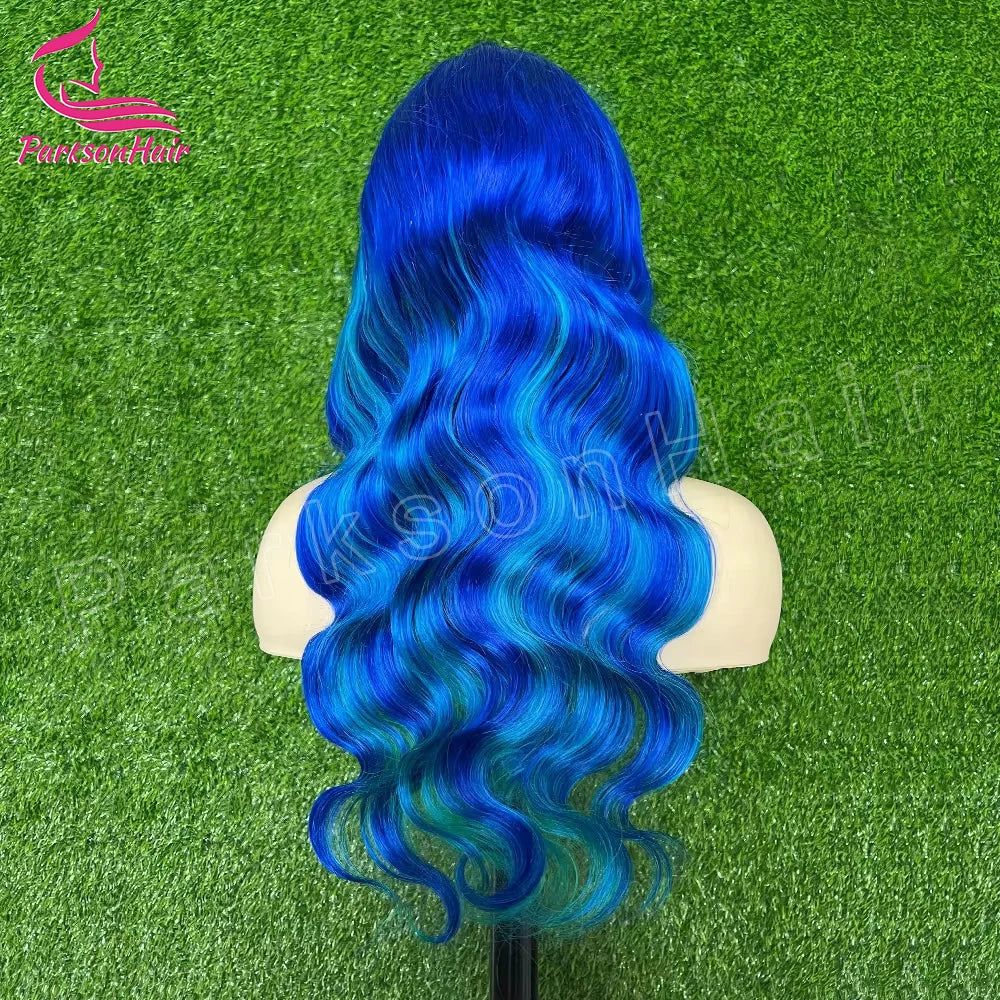 Highlight 613 Light Colored 13x6 HD Lace Frontal Wig Blue Human Hair Wigs Transparent 13x4 Lace Frontal Brazilian Wig For Women