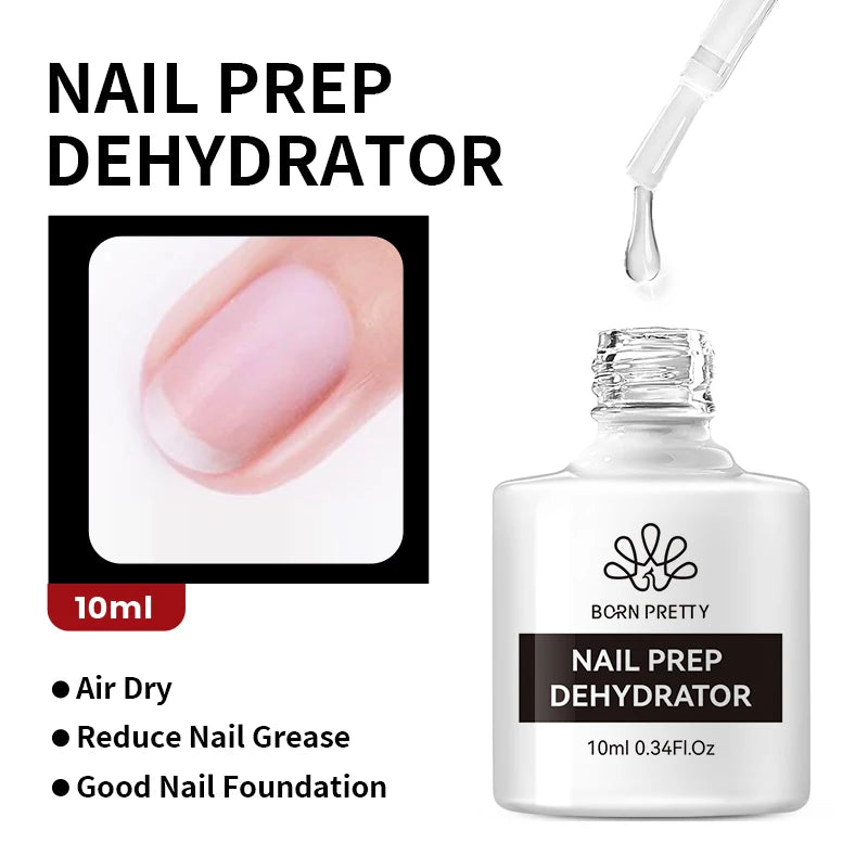 BORN PRETTY 10ML 8-in-1 Strong Nail Glue Gel Nail Polish Transparent Clear Function Gel Thickness Rubber Base Rhinestone Glue