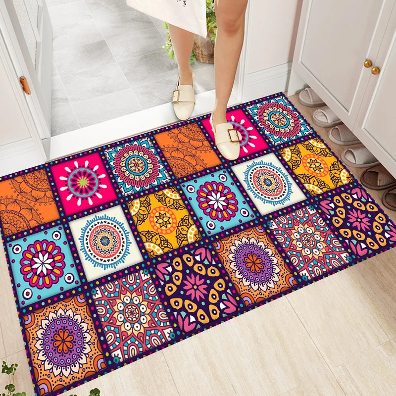 Mandala Style Series Carpets Rugs for Living Room Bedroom Decorative,Doormat Kitchen Bathroom Non-slip Floor Mats Area Rug Gifts