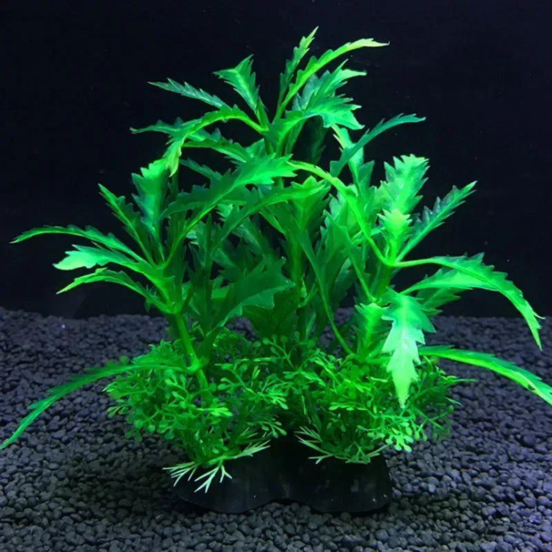 Aquarium Decor Plants Water Weeds Ornament –12 Pieces Aquatic Greenery Underwater Fish Tank Grass Decoration Accessories 14cm