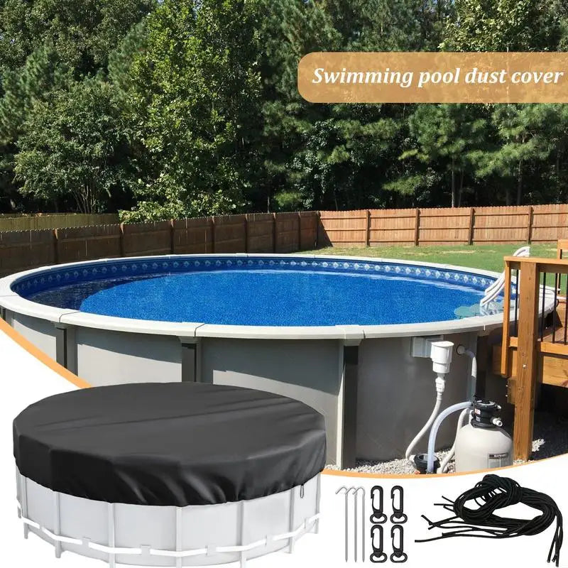 Round Pool Cover Inground Solar Covers For Above Ground Pools Heavy Duty Tear-Resistant Summer Pool Protector Accessories