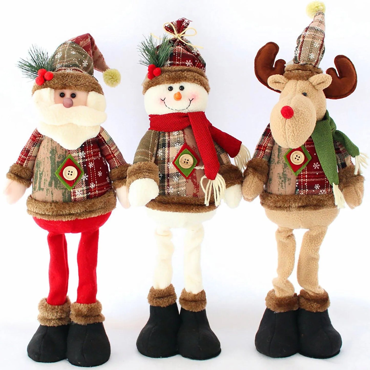 New Big Santa Claus Snowman Elk Doll Children Xmas Gift Christmas Tree Decorations Home Wedding Party Supplies Plush Ornaments