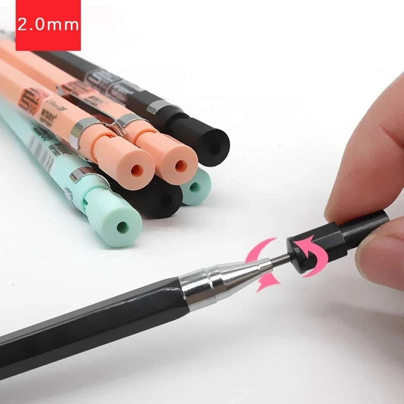 2.0mm Mechanical Pencil Drawing Painting Automatic Pencil Lead Set Students Supplies Office School Kawaii Stationery Gifts