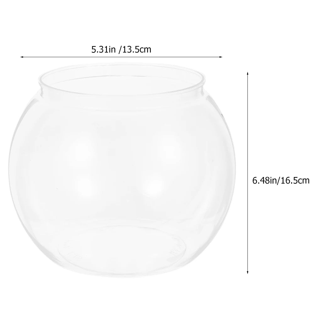 Goldfish Bowl Tank Round Decorations Pots Aquarium Home The Pet Plastic Micro Landscape Office Bubble Fish Bowl Vase Fish Tank