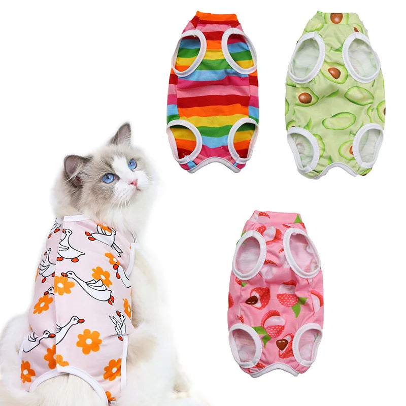 Cat Clothing Female Cat Sterilization Suit Weaning Suit Postoperative Dressing Anti Licking Elastic Pet cat Clothing