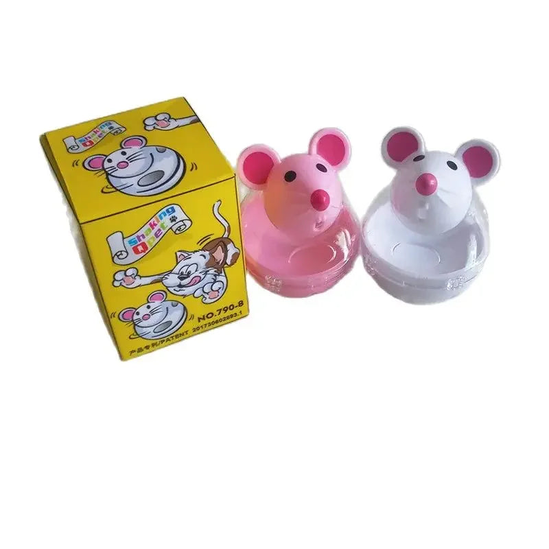 Pet Toy Food Leakage Tumbler Feeder Treat Ball Cute Little Mouse Toys Interactive Toy for Cat Food Slow Feeding Supplies