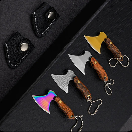 Mini Kitchen Knife Pendant Bag Pendant Axe Key Chain Disassembling Knife Fruit Knife Lady Self-defense Key Chain Outdoor Gadget