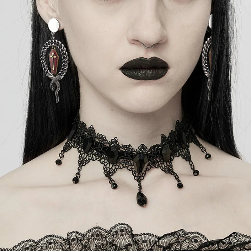 Dark Gothic Vintage Drop Earrings Bat Coffin Snake Earrings For Women Punk Goth Halloween Fashion Jewelry Lolita Accessories