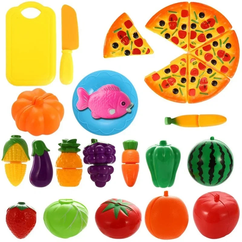 Kids Baby Kitchen Toys Cutting Vegetables Food Fruit Toy Kitchen Set for Girl Children Pretend Play Mini Toys  Girl Toys