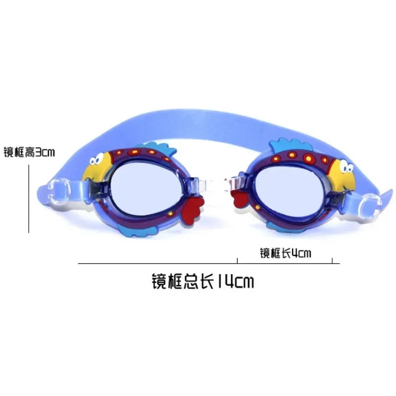 New Adjustable Waterproof  Anti-fog Swimming Goggles for Children Kids Cartoon Cute Swim Goggles Swimming Pool Accessories