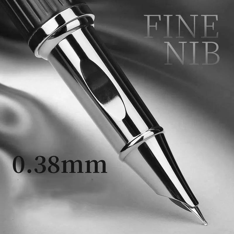 High Quality Set 727 Fountain Pen Metal Ink Pens Frosted Black F Nib Converter Filler Business Office School Supplies Writing