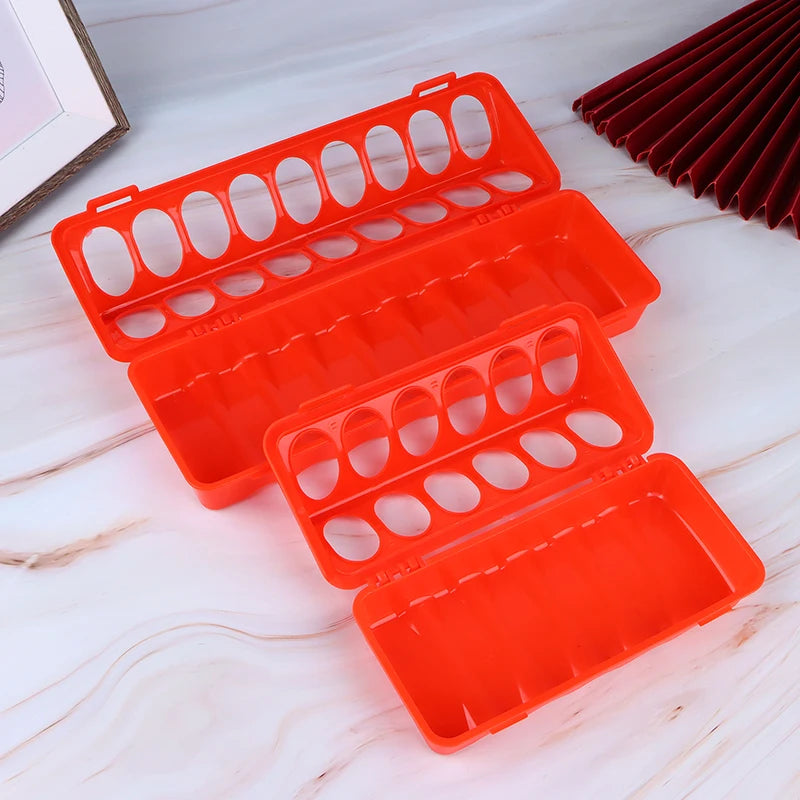 1 Pc Double Row 12/18 Holes Poultry Ground Feeder Plastic Clamshell Feeding Chicken Groove Farm Breeding Supplies