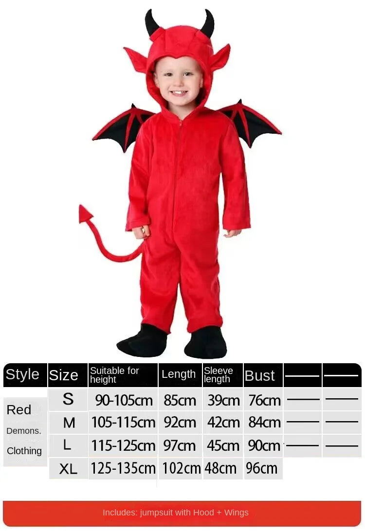 Little Devil Bat Show Clothes Halloween Children's Costume Cute Boys and Girls Cosplay Vampire Costume