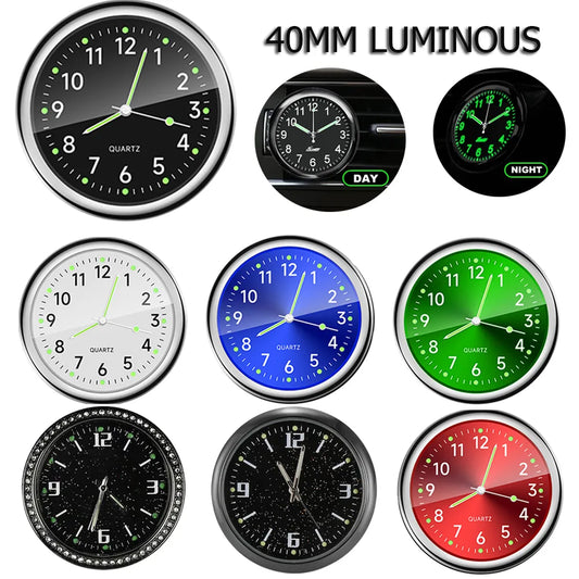 40MM Luminous Car Clock Waterproof Mini Electronic Clock Quartz Watch Bicycle Motorcycle Watch Auto Dashboard Clock In Car