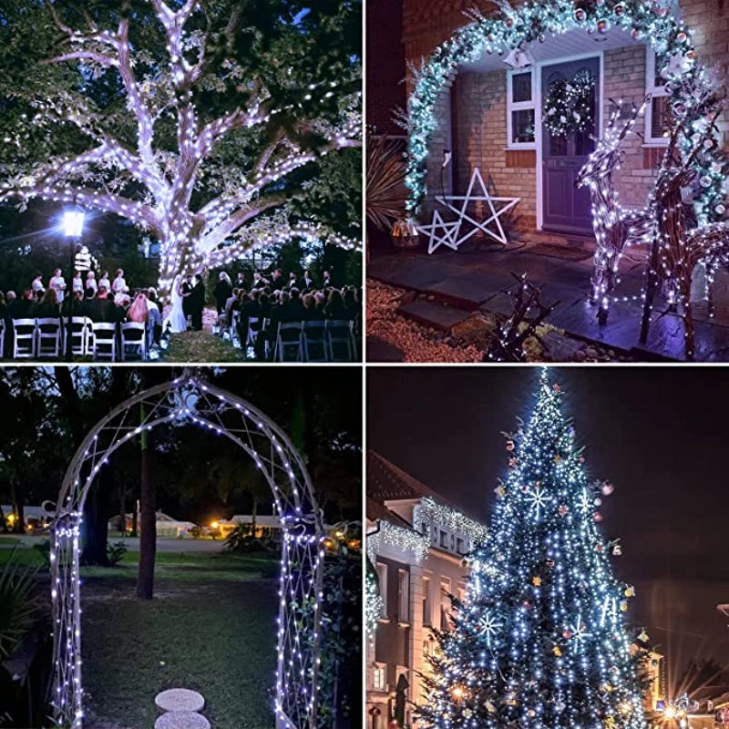 12m 100LED / 5M 50 LED Solar String Fairy Lights Waterproof Outdoor Garland Solar Power Lamp Christmas for Garden Decoration