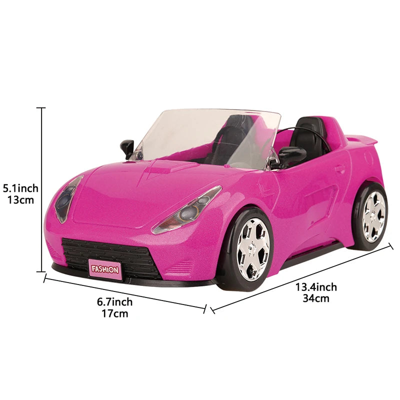 Cars Toys Miniature Dollhouse Accessories 30cm Girls Boy Kids Car Model for Barbie Dolls Travel Children Game Birthday Gift