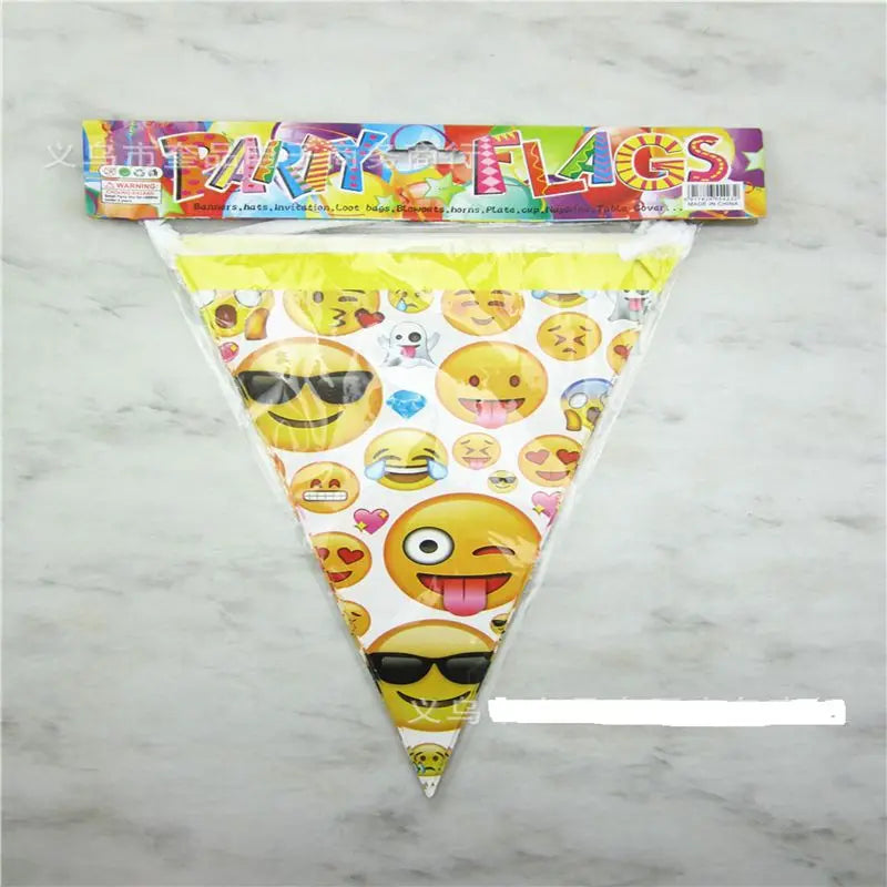 Expression Party Supplies Disposable Tableware Paper Cups Plates Balloons Baby Shower For Kids Birthday Party Decoration