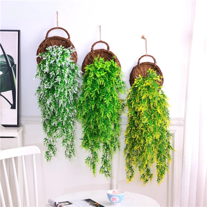 75cm Malt Grass Wall Hanging Artificial Flower Indoor and Outdoor Home Decoration Plant Artificial Flower Rattan