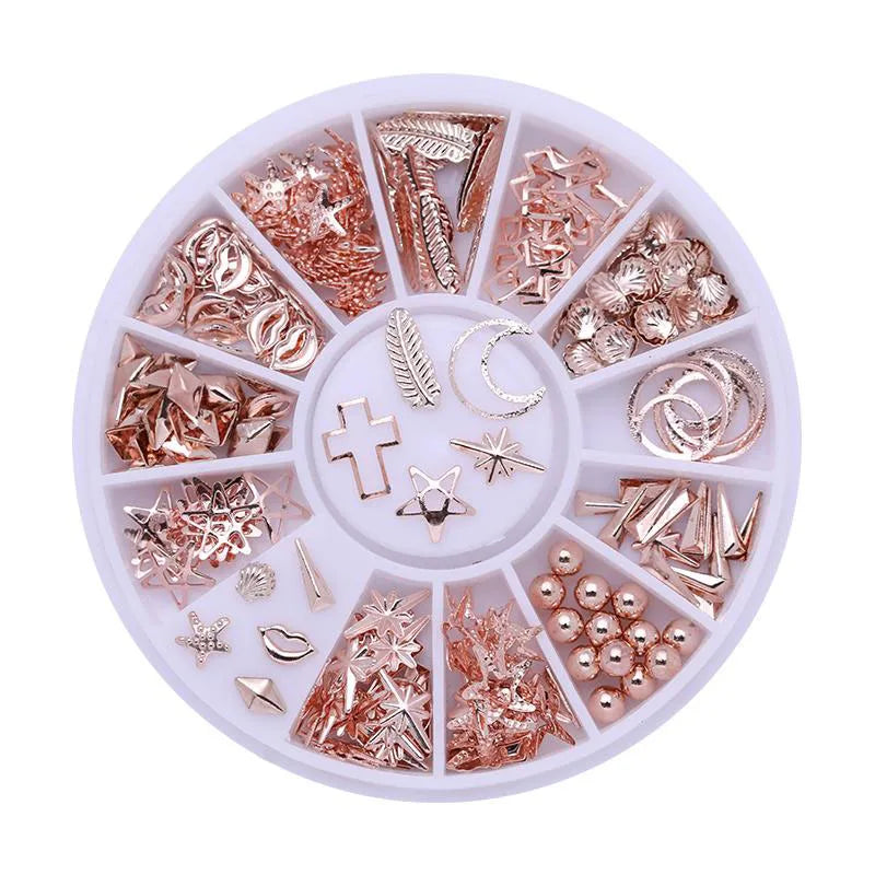 Glitter Rhinestone Nail Parts 3D Nail Art Crystal Gems Jewelry Beads Nail Charms Manicure Decorations Accessories Nail Supplies