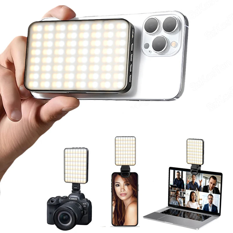 Magnetic Mini LED Ring Light Selfie Light For iphone 15 Pro/15Pro Max/14 Pro/14 Pro Max/13 Pro/Pro Max For Streaming TikTok