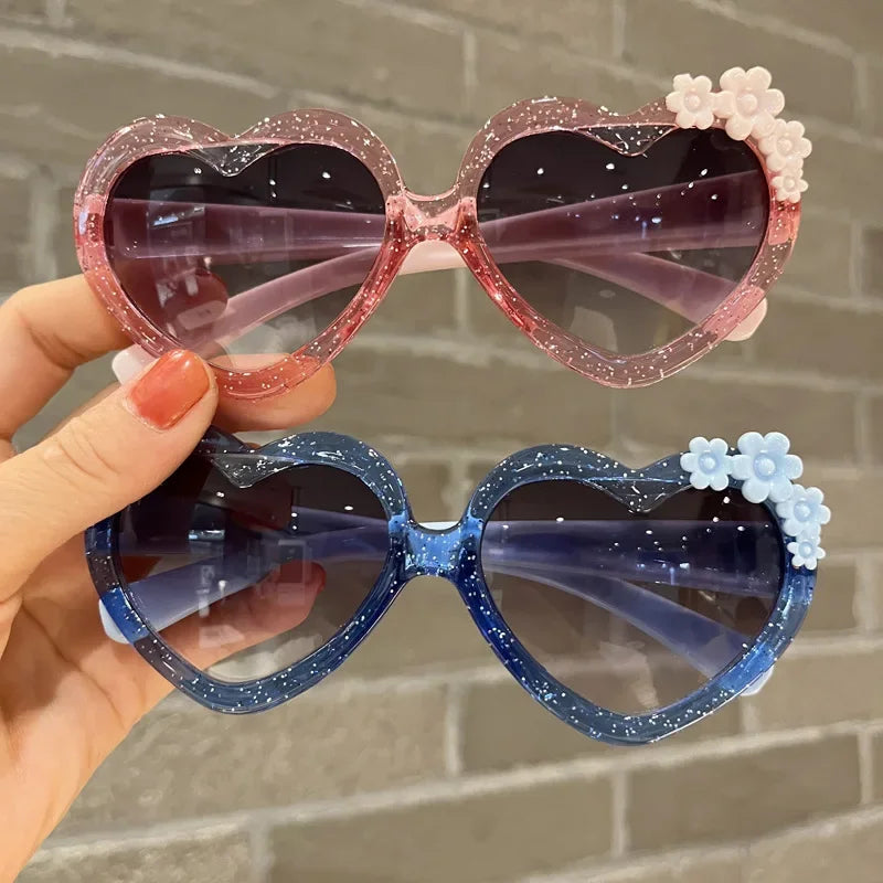 Girls Boys Cute Cartoon Flower Sunglasses Outdoor Sun Protection Children Lovely Vintage Glasses Protection Classic Kids Eyewear