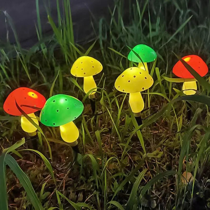 12pcs LED Solar Mushroom Light Outdoor Garden Decor Waterproof Fairy Light Solar String Light Pathway Lawn Lamp Garden Light