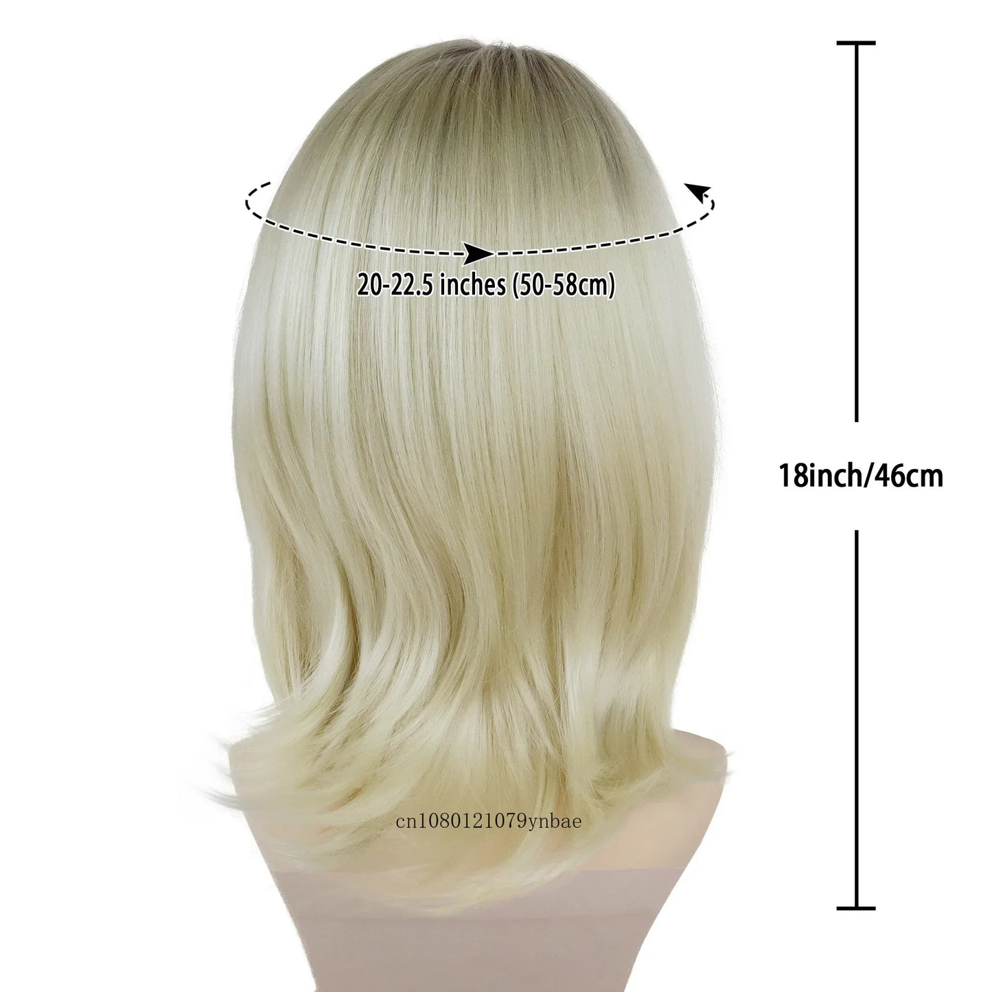 Synthetic Ombre Blonde Wig for Women 18 Inch Halloween Anime Cosplay Bride of Chucky Wigs Heat Resistant Halloween Costume