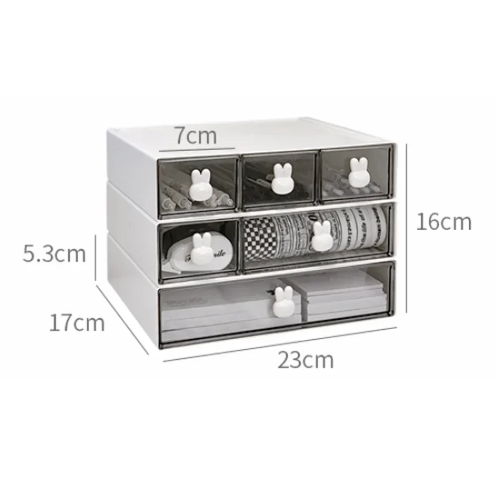 Kawaii Ins Organizer Desktop Drawer Free Combination Storage Box Plastic Hairpin Makeup Cosmetics Desk Storage Organizer Rack