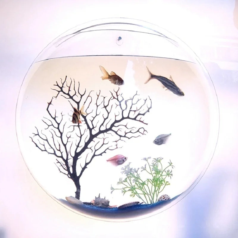 Pet Products Wall Mount Fish Tank Acrylic Fish Bowl Wall Hanging Aquarium Tank Aquatic Pet Supplies