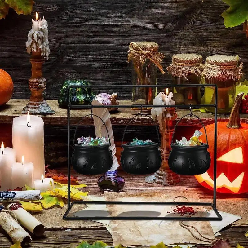 Halloween Witch Cauldron Cauldron Halloween Decor Candy Serving Bowl For Indoor Outdoor Table Home Party Decoration Supplies