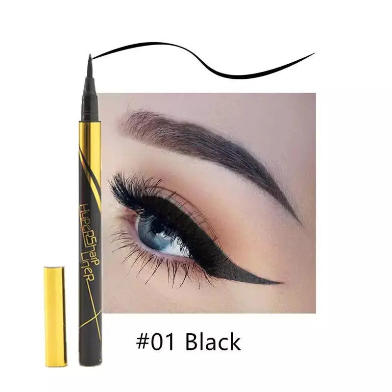 1PC Small Gold Pen Quick-drying Eyeliner Waterproof Long-lasting Eyeliner  Black/Brown Eyes Makeup Liquid Eyeliner Pencil