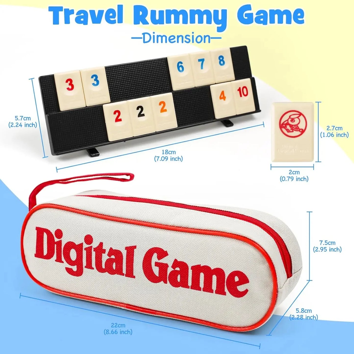 Standard Israeli Mahjong, Digital Mahjong Cards, Rummy Classic Table Game, Leisure Gathering Multiplayer Board Games Props