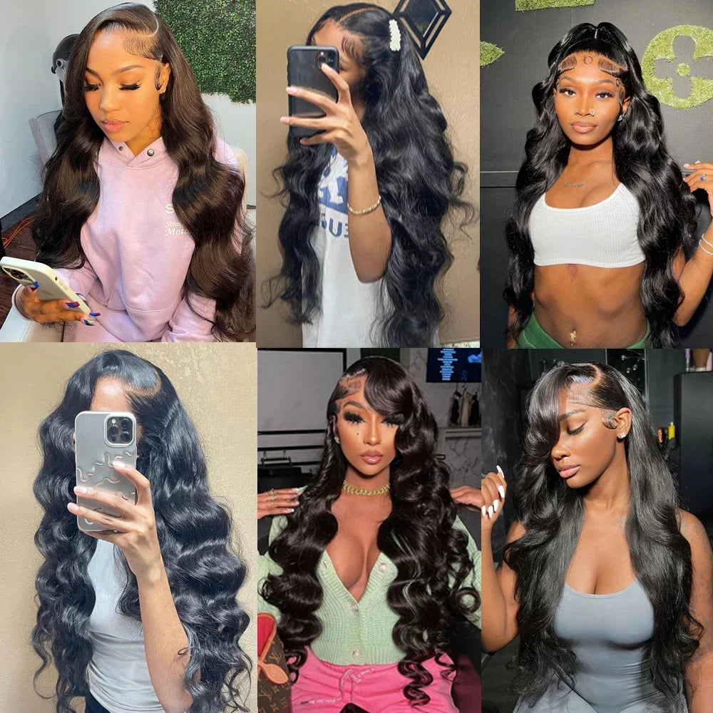 Malaysia Body Wave 13x6 Hd Lace Frontal Wig Glueless Wigs Human Hair 34 Inch 13x4 Lace Frontal Virgin Hair wig For Black Women