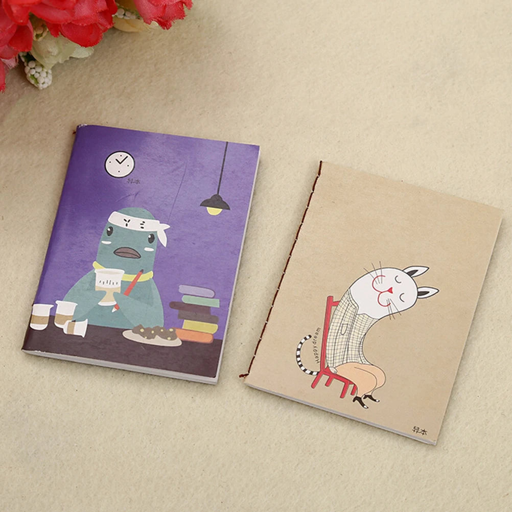 20pages/sheet Notebooks School Supplies Kawaii Cartoon Image Notebook Vintage Retro Notepad Note Book Kids Korean Stationery