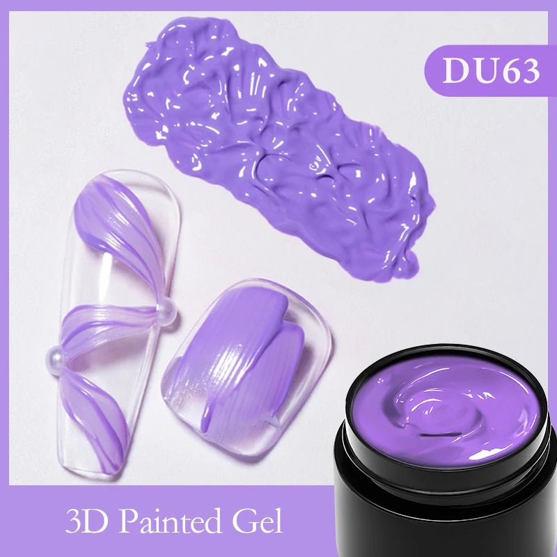 8ml Clear Non Stick Hand Solid Extension Nail Gel Polish Carving Flower Nail Art Building UV Gel Acrylic Varnish Manicure DIY