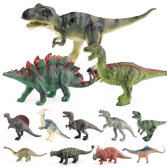 13Styles Small Dinosaur Models Toys Jurassic Tyrannosaurus Indominus Rex Triceratops Brontosaurus Boys Gift for Boys