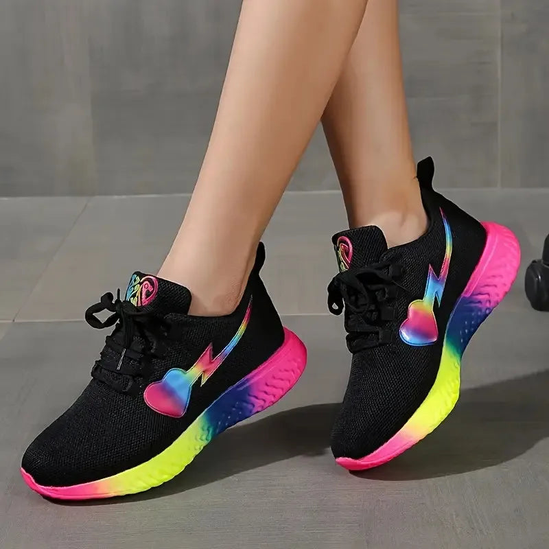 Summer New Sneakers Women Casual Shoes Bright Sole Women Sneakers Outdoor Jogging Trainer Female Vulcanized Shoes