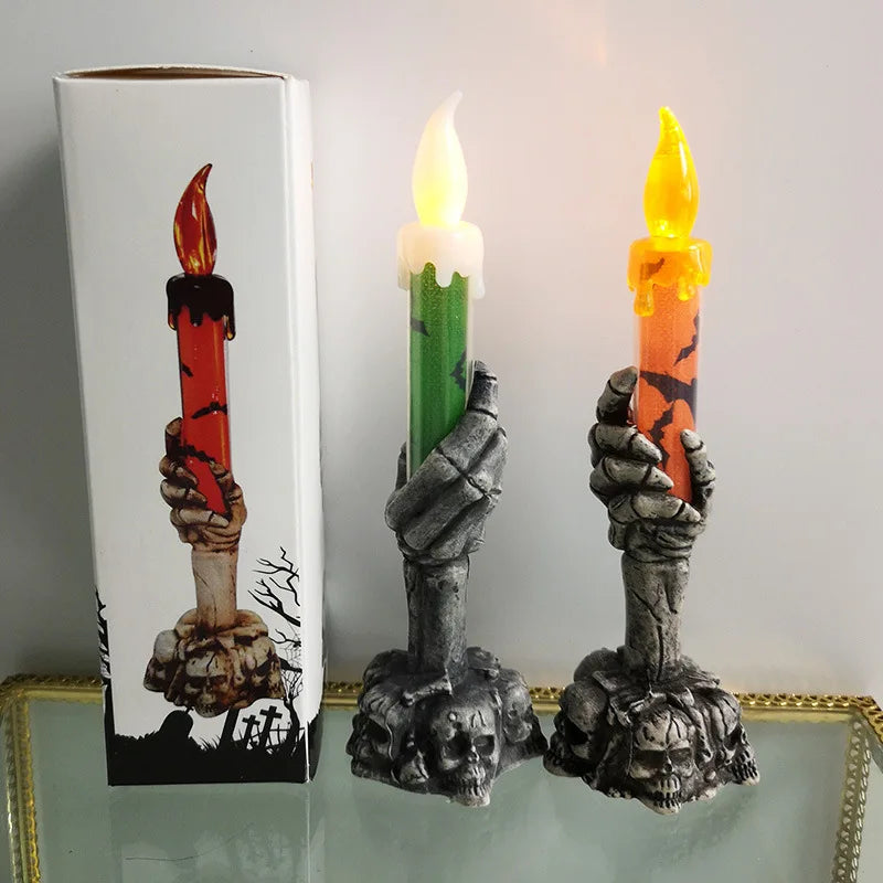 Halloween Skeletons Ghost Party Candles Pumpkin Party Happy Halloween Party Home Decorations