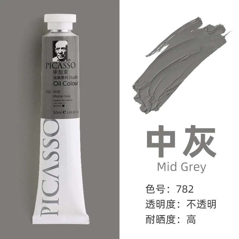 170ml LargeTubes Oil Paint Non-Toxic Excellent Tinting Strength, Mixable for Canvas Painting Artist Beginners DIY Art Supplies