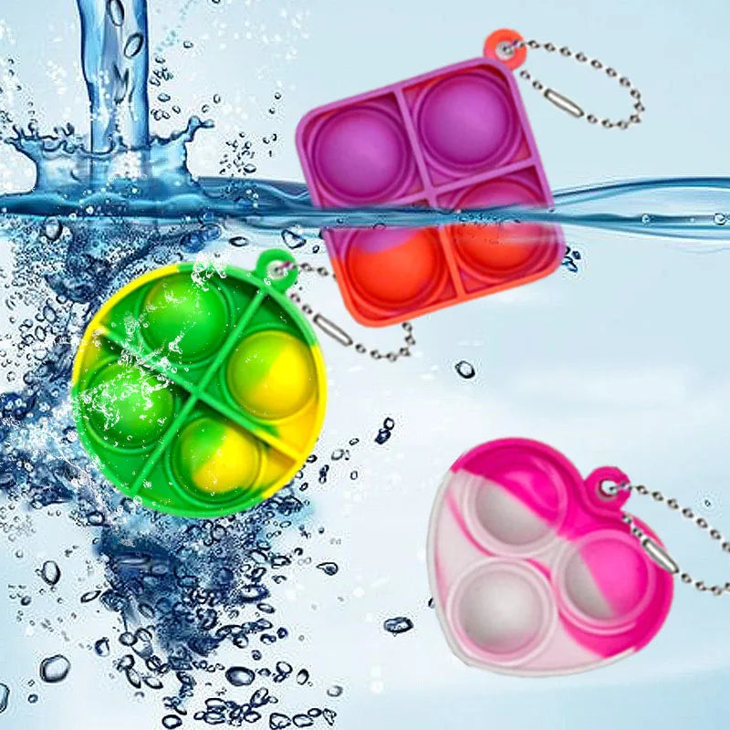 10/30PCS Pop Fidget Toys Mini Pop Keychains Toddler Toys Fidgets Pack Sensory Toys Bulk Packs Reduce Pressure Party Favors Gifts
