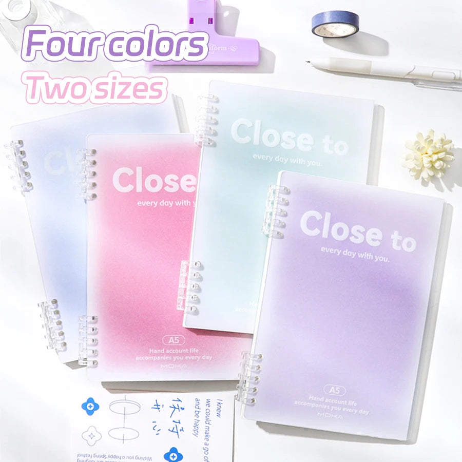 B5/A5 Loose-Leaf Notebook 60 Sheets Binder Lined Book Kawaii Note Set Korean Stationery School Office Supplies Students Writing