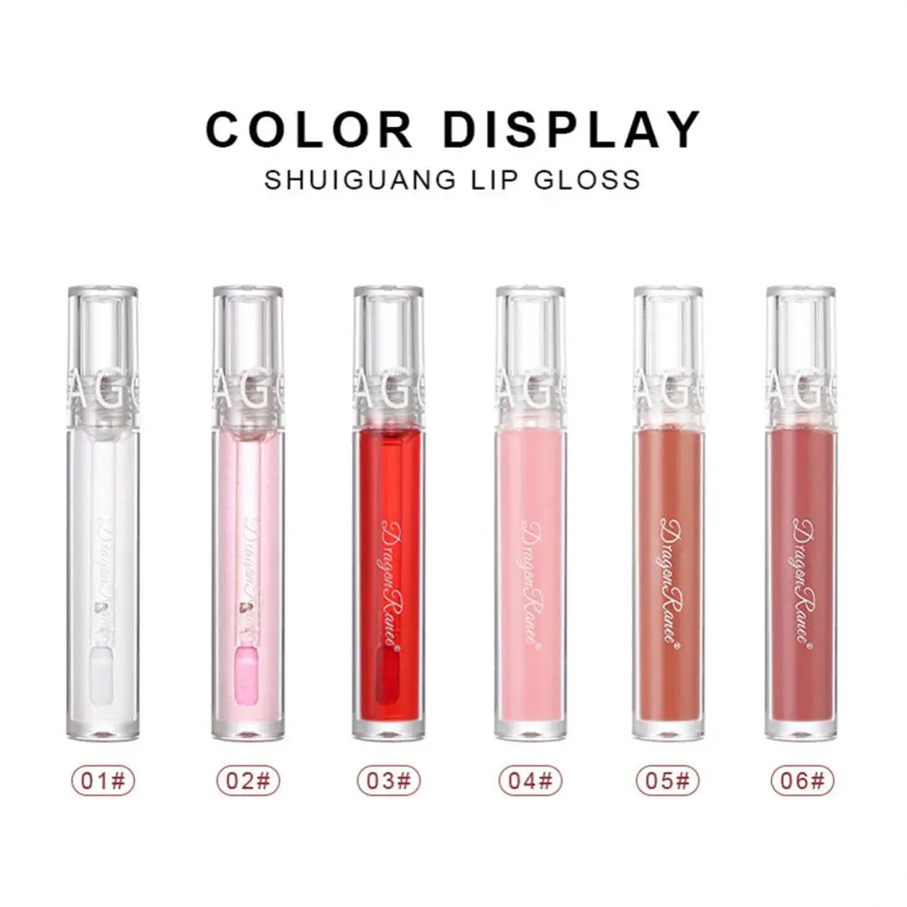 Mirror Water Lip Gloss Lip Glaze Transparent Glass Lip Oil Waterproof Liquid Lipstick Lipgloss Lips Cosmetics 6 Colors Make Up