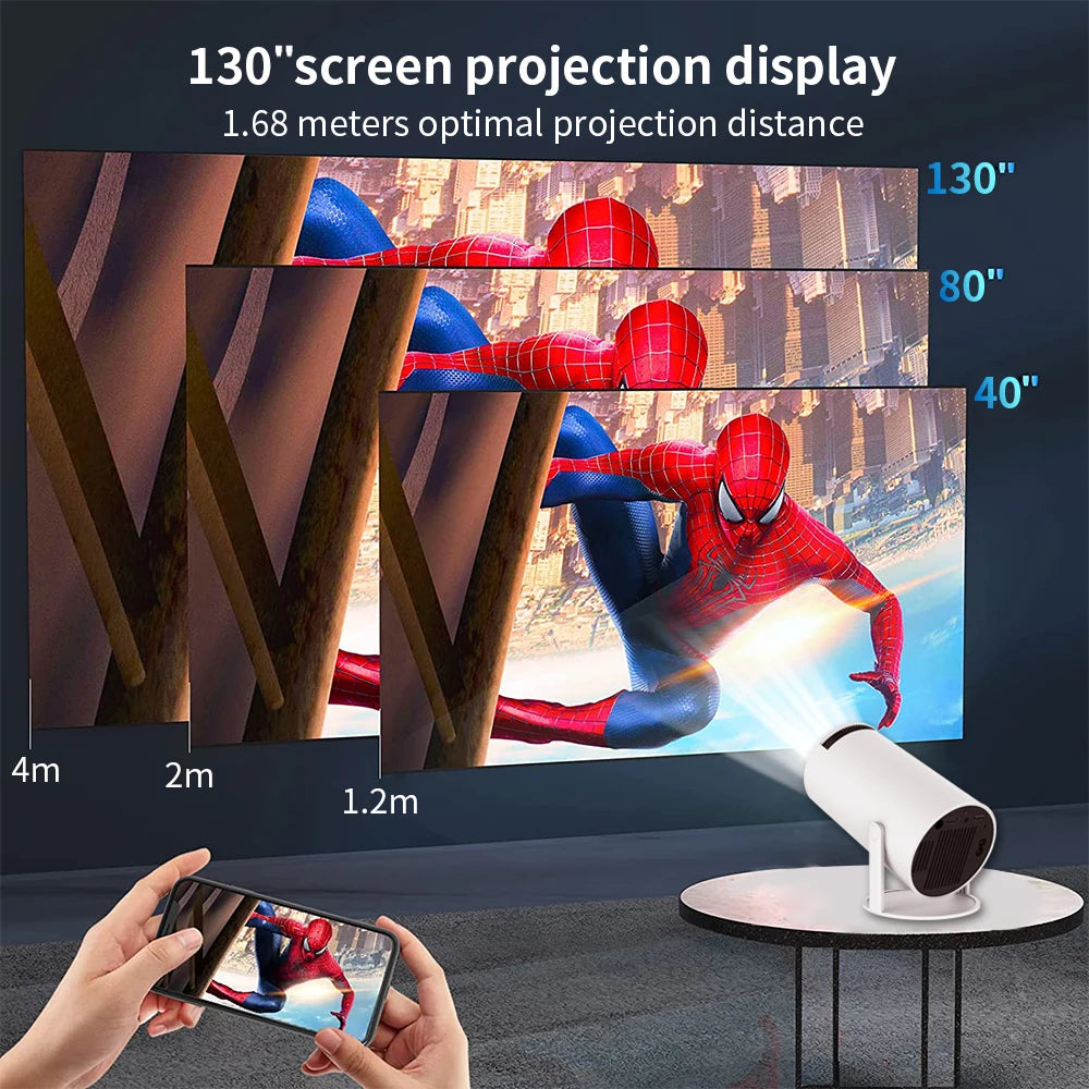 HY300 Projector MINI Portable WIFI Projector TV Home Theater Cinema HDMI Support Android 1080P For XIAOMI SAMSUNG Mobile Phone