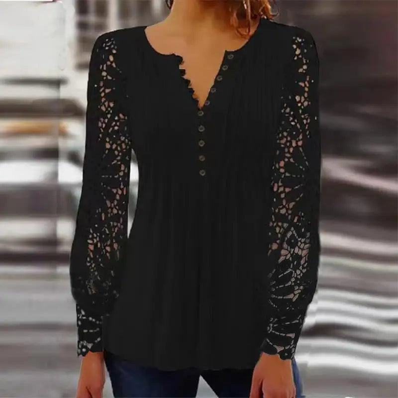Shirts for Women Clothes Vintage Y2k Tops Spring Fashion T-shirts Casual Elegant Lace Autumn Women Clothing Spring Streetwear