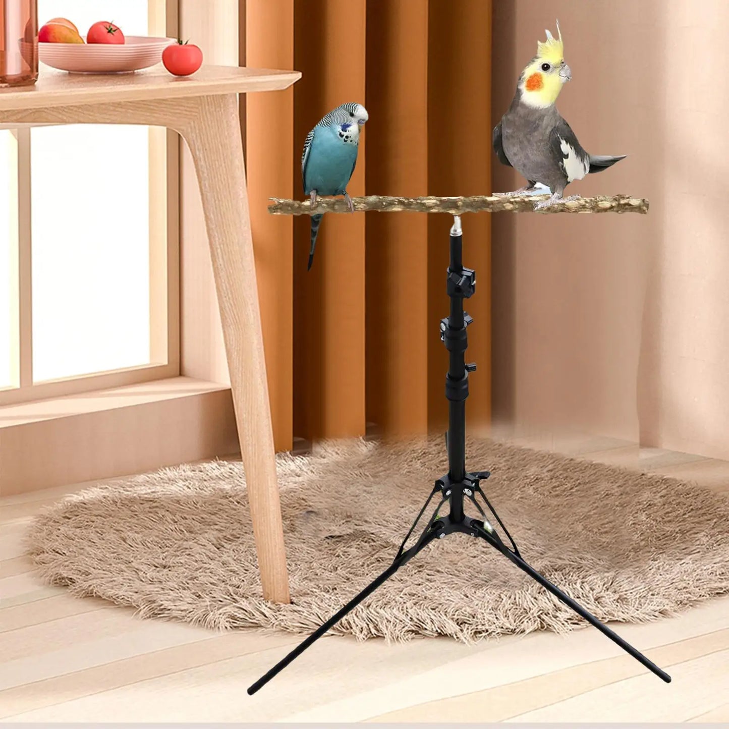 Parrot Bird Perch Stair Climbing Branch Playground Chewing Toys Fork Toy Platform Stand for Chinchillas Gerbil