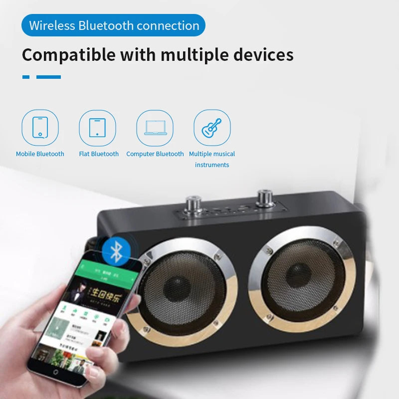 Portable Bluetooth Speaker Wireless Subwoofer 40W High Power Caixa De Som Family KTV Bass Stereo Home Theater System TF FM Radio