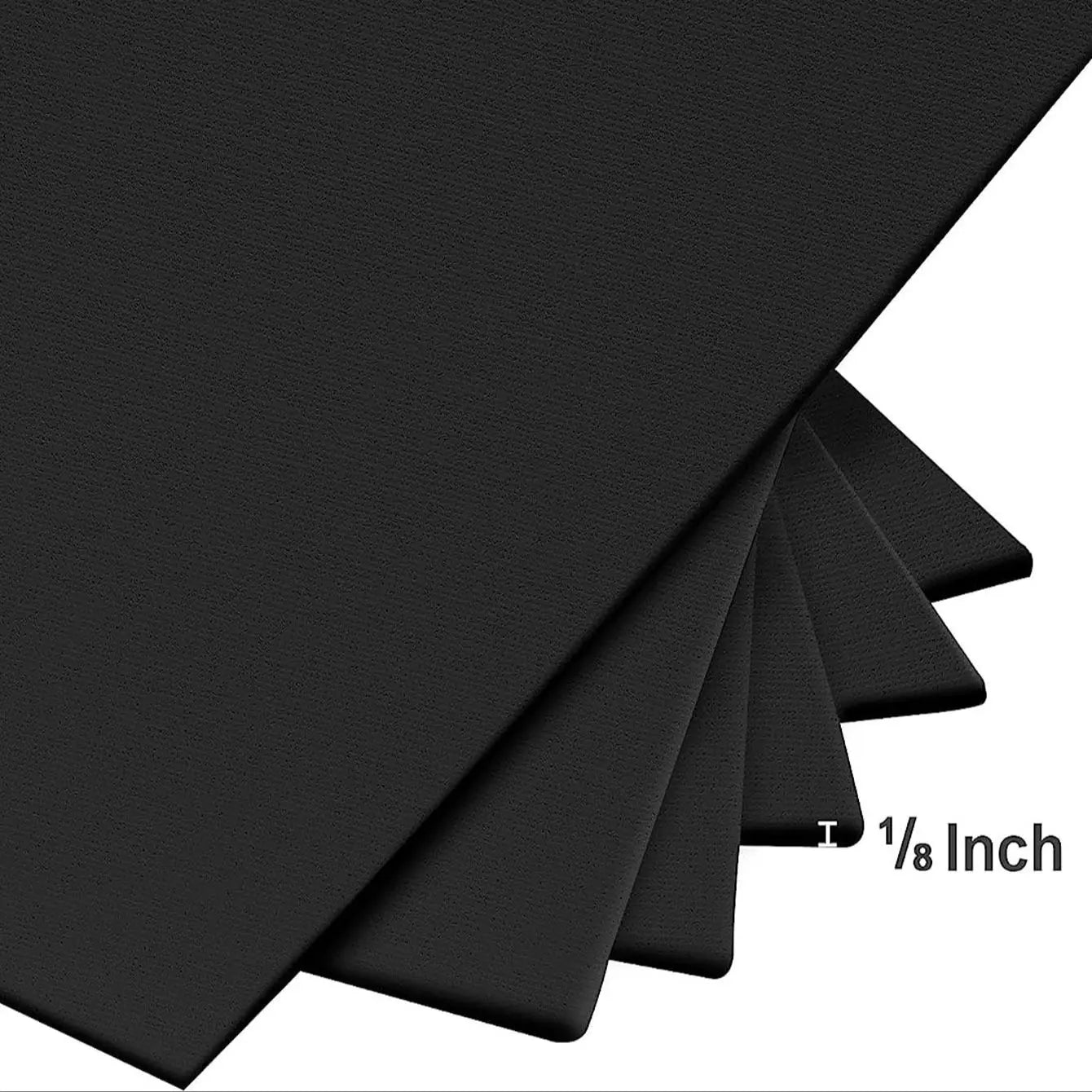 12pcs Canvas Boards for Painting,Blank Black Canvas Panels,8 oz Gesso-Primed, Art Supplies for Acrylic Pouring and Oil Painting.