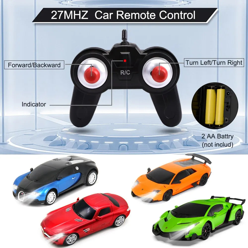 1PCS Officially Licensed Lamborghini/ Benz/Bugatti Remote Control Car,1:24 Scale RC Cars Gift for Kids Age 3+Year Old Boys/Girls